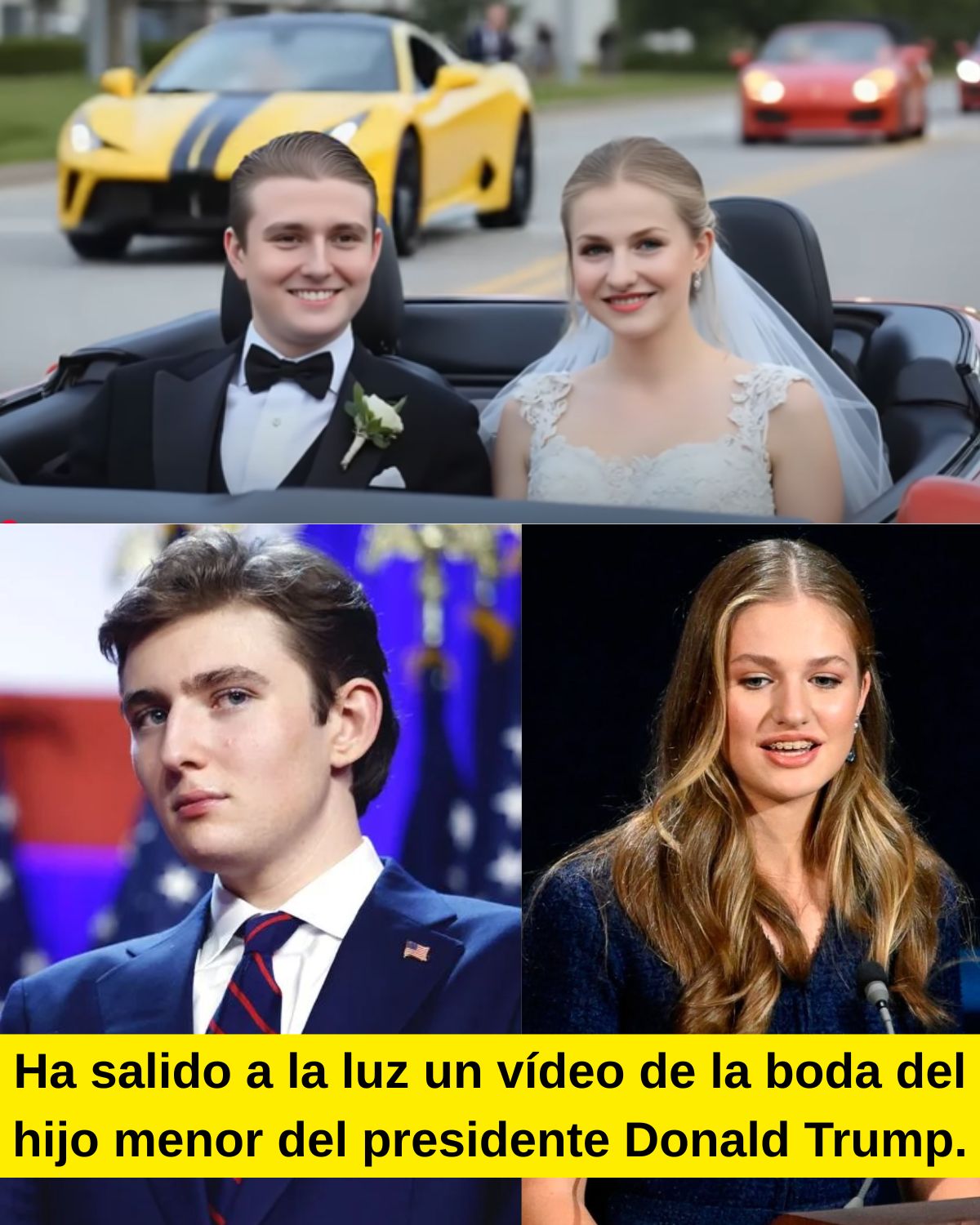 Ha salido a la luz un vídeo de la boda del hijo menor del presidente Donald Trump.