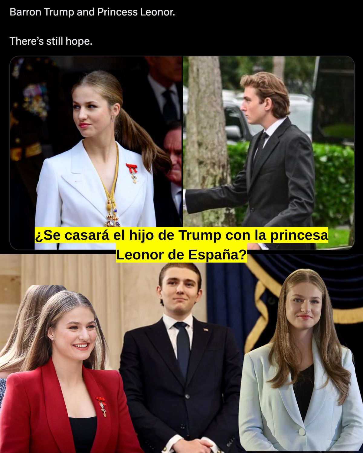 ¿Se casará el hijo de Trump con la princesa Leonor de España?