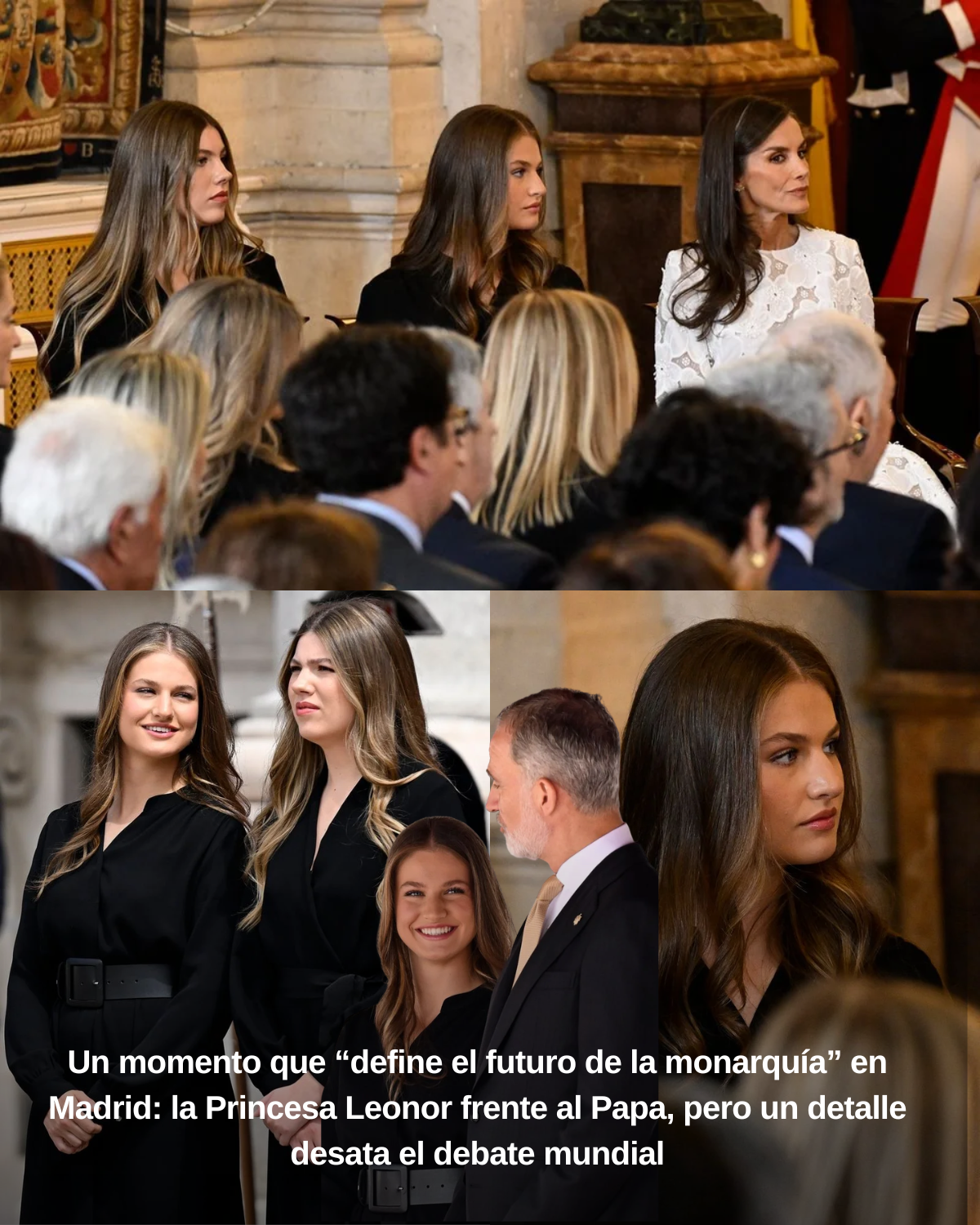 El histórico primer encuentro de la princesa Leonor con el papa León XIV.