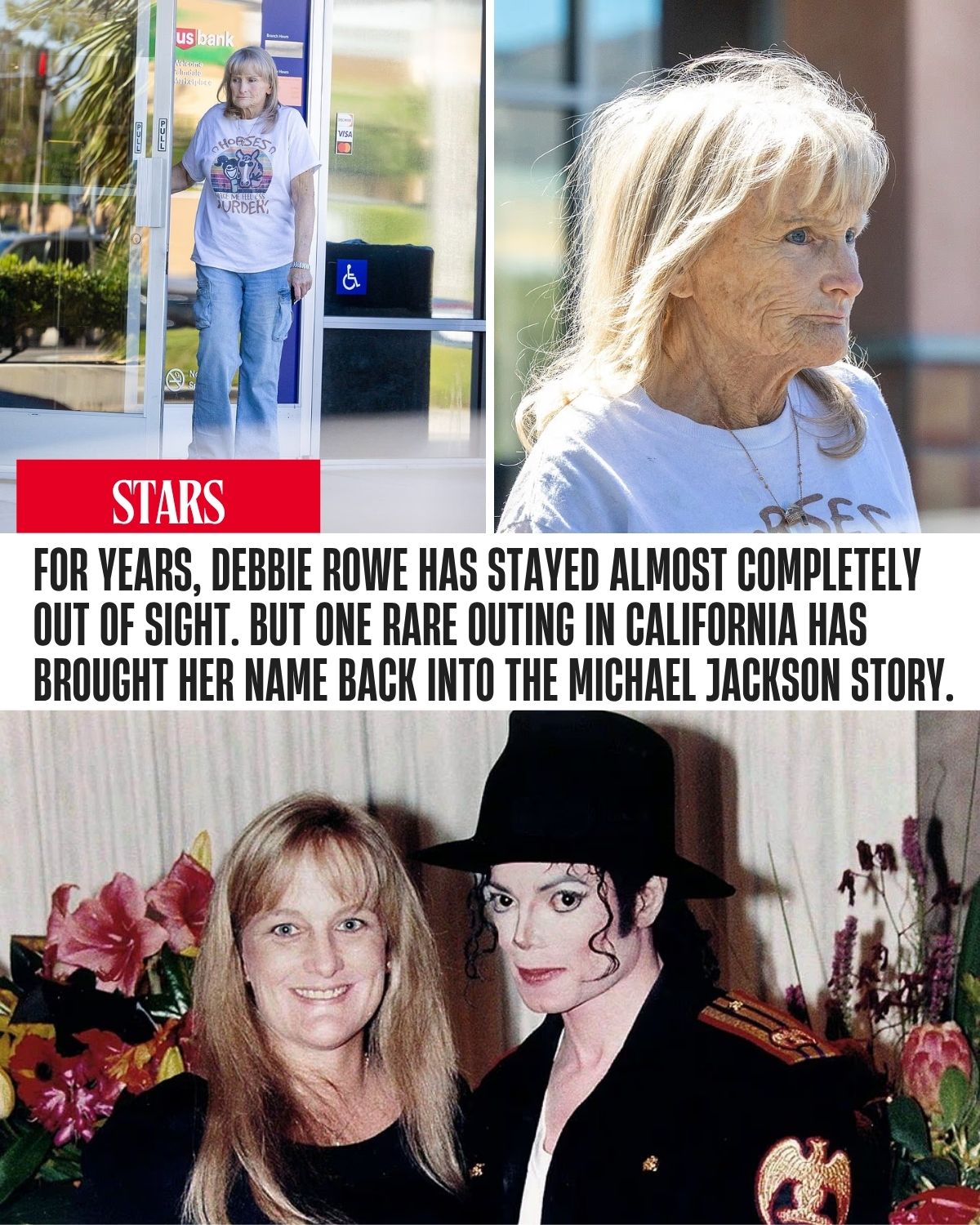 For years, Debbie Rowe has stayed almost completely out of sight. But one rare outing in California has brought her name back into the Michael Jackson story.