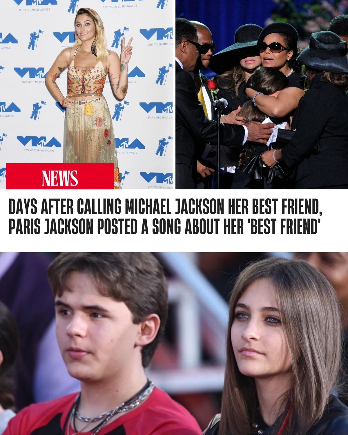 Paris Jackson posted an untitled song with one quiet caption: she “wrote a song about my best friend.” Fans immediately noticed the timing.