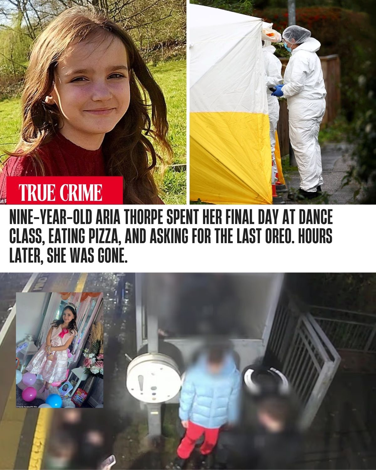 Family of Nine-Year-Old Aria Thorpe Says Justice Has Failed After Teen Cleared Over Fatal Stabbing