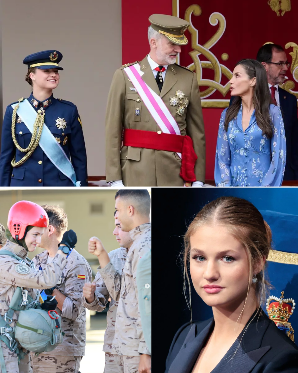 La valiente princesa Leonor salta de un avión en un hecho sin precedentes para la realeza durante su entrenamiento militar.