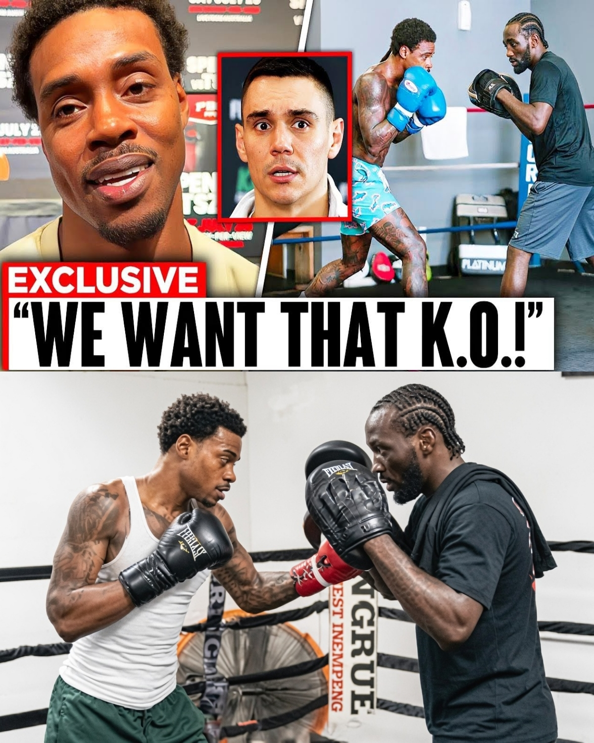 The combat world is in absolute DISBELIEF! 😱 Errol Spence Jr. is doing the UNTHINKABLE to prepare for Tim Tszyu—he just teamed up with his greatest rival, Terence Crawford!