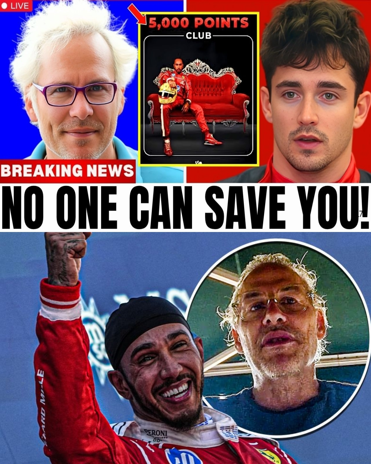 An F1 legend just dropped a MASSIVE truth bomb that will tear the Maranello garage apart! 😱🏎️💨 After Lewis Hamilton’s epic comeback, ex-champ Jacques Villeneuve claims Charles Leclerc has been brutally exposed and was never ready for the fight!