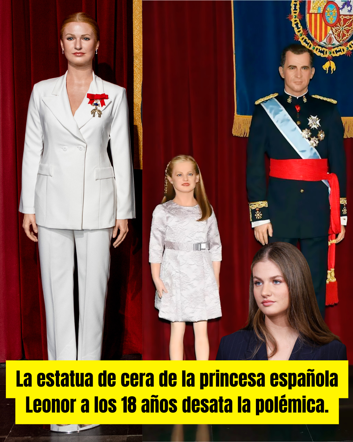 La estatua de cera de la princesa española Leonor a los 18 años desata la polémica.