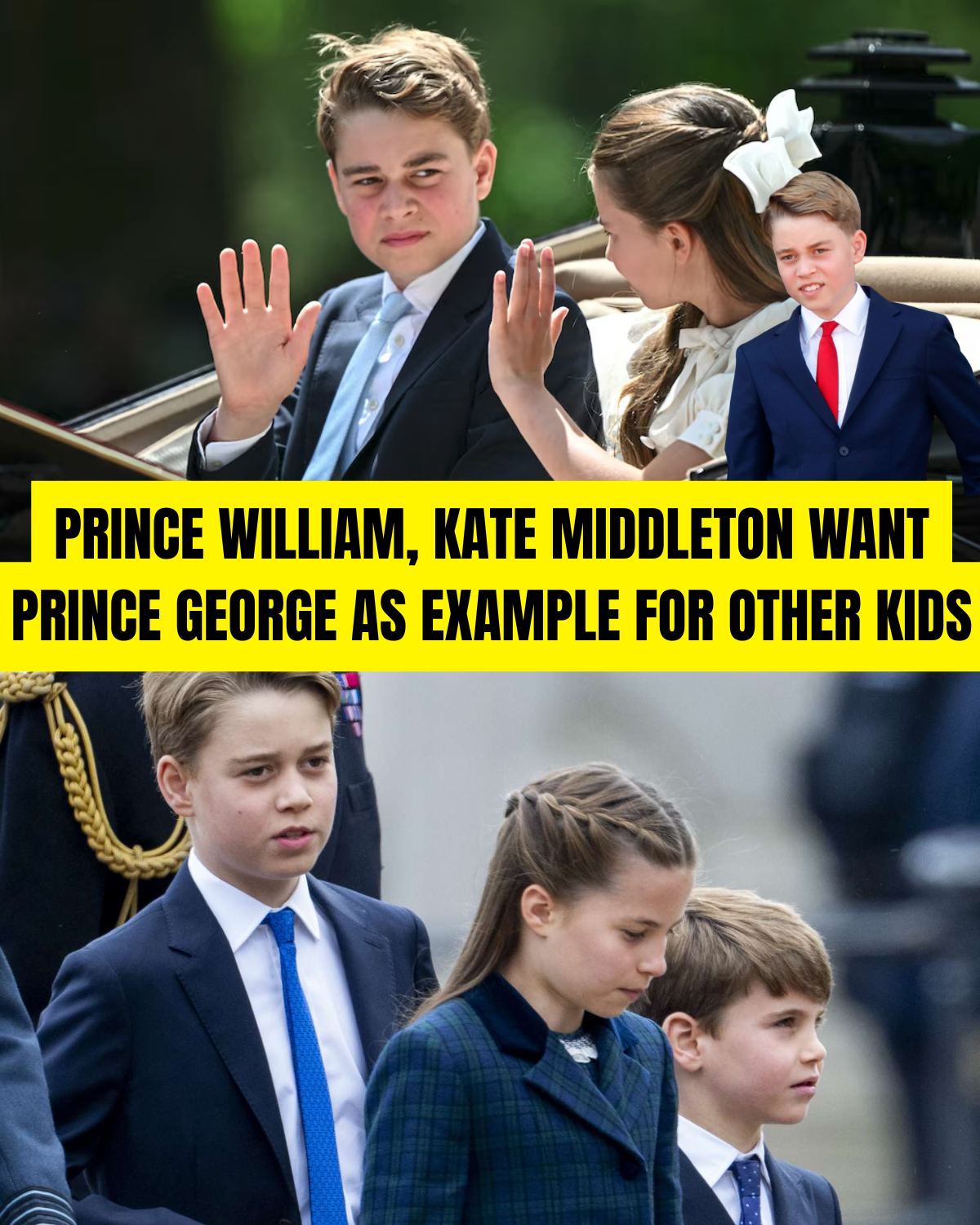 Prince William, Kate Middleton want Prince George as example for other kids