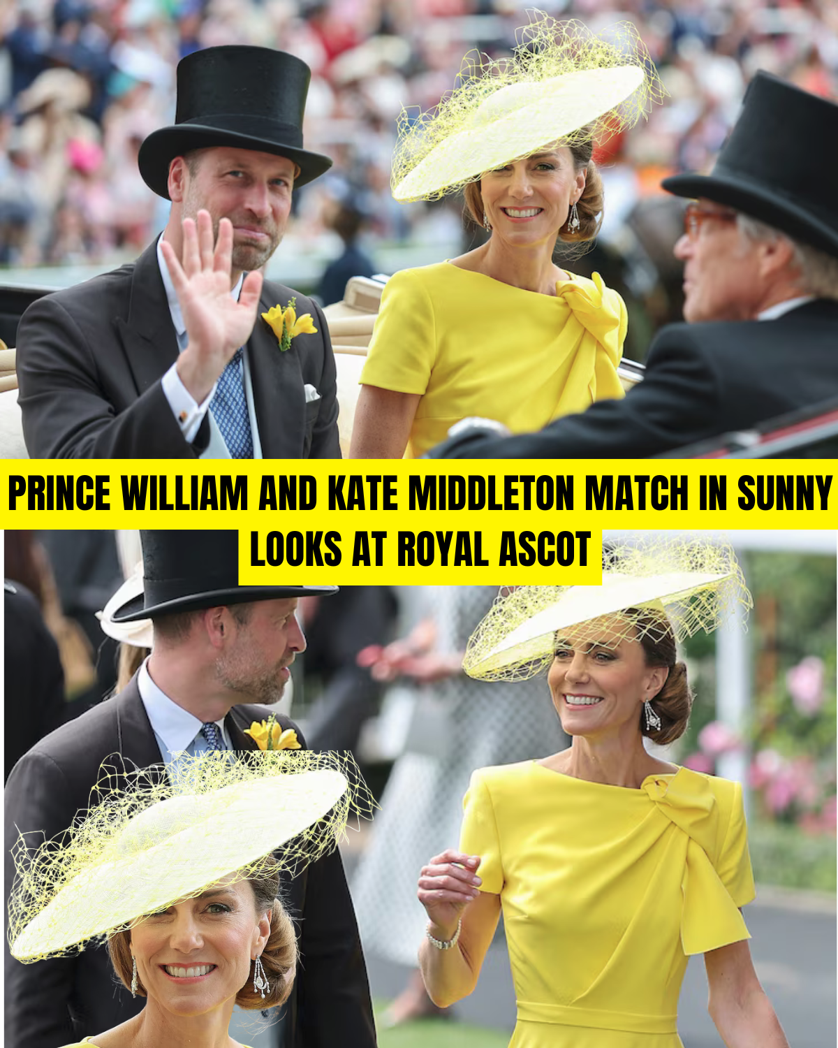 Prince William and Kate Middleton match in sunny looks at Royal Ascot