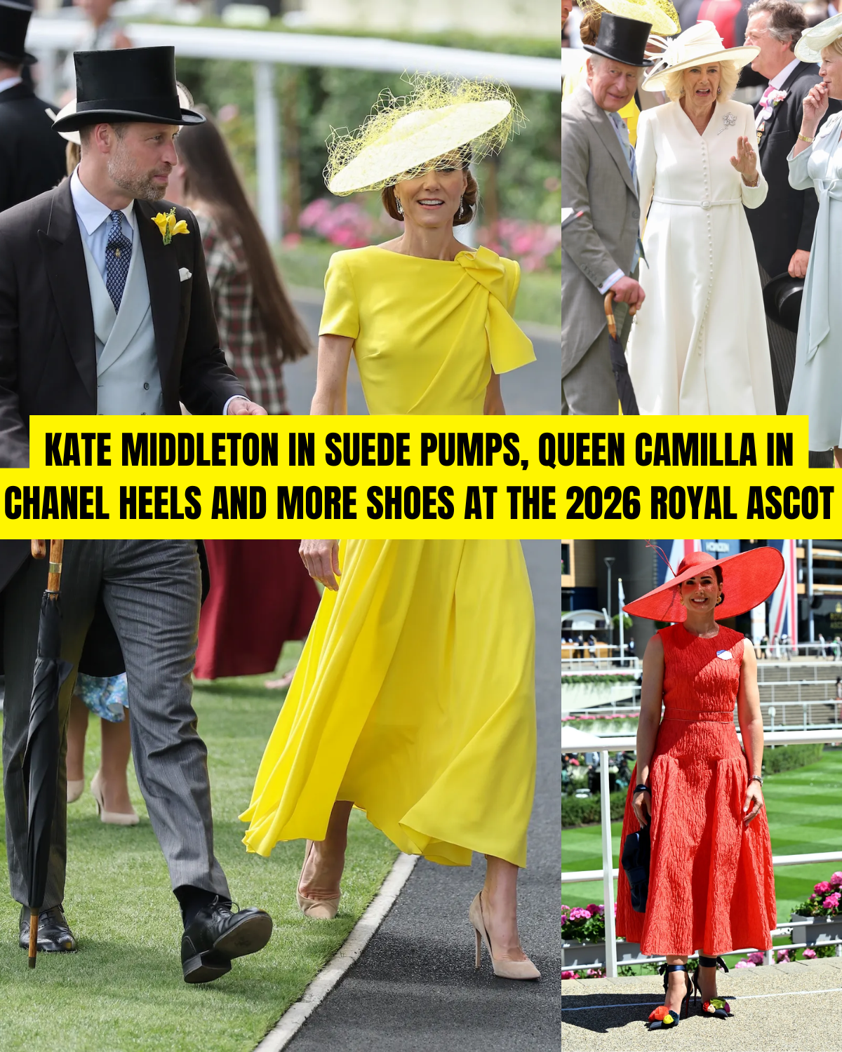 Kate Middleton in Suede Pumps, Queen Camilla in Chanel Heels and More Shoes at the 2026 Royal Ascot