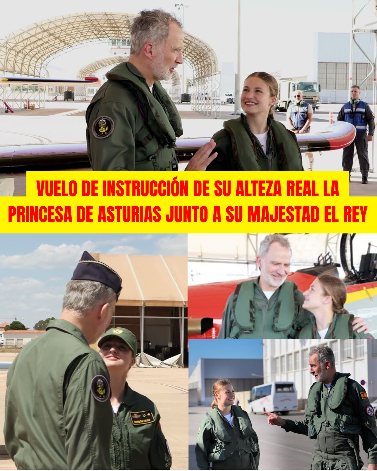 Vuelo de Instrucción de Su Alteza Real la Princesa de Asturias junto a Su Majestad el Rey