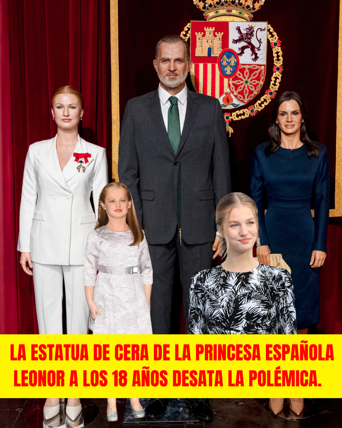 La estatua de cera de la princesa española Leonor a los 18 años desata la polémica.