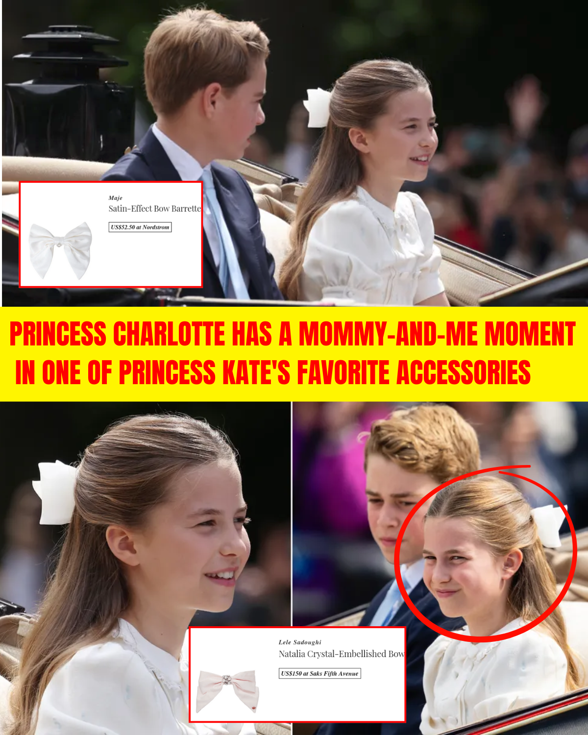 A Ribbon White as Truth: The Proudly Coordinated Moment Between Princess Kate and Her Daughter Awakening Royal Memories at Trooping the Colour 2026