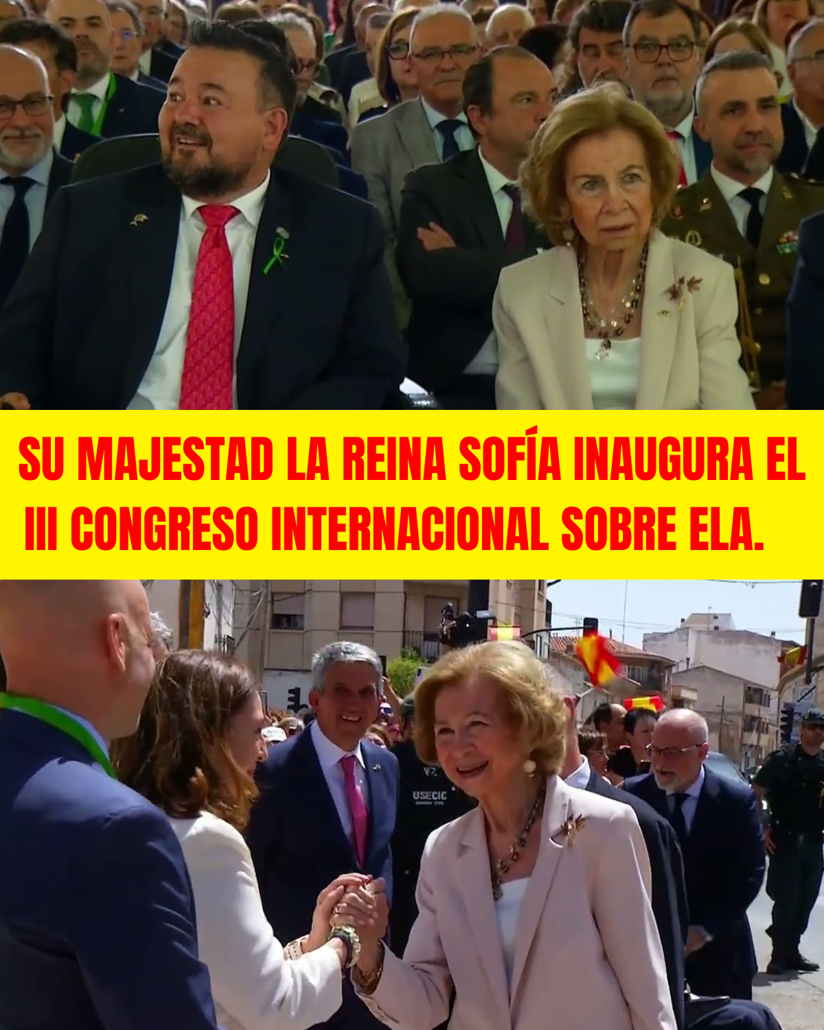 “MADRID SE EMOCIONA: LA REINA SOFÍA ALZA LA VOZ POR LA ELA – UN MENSAJE DE UNIDAD QUE CONMUEVE A ESPAÑA ENTERA”