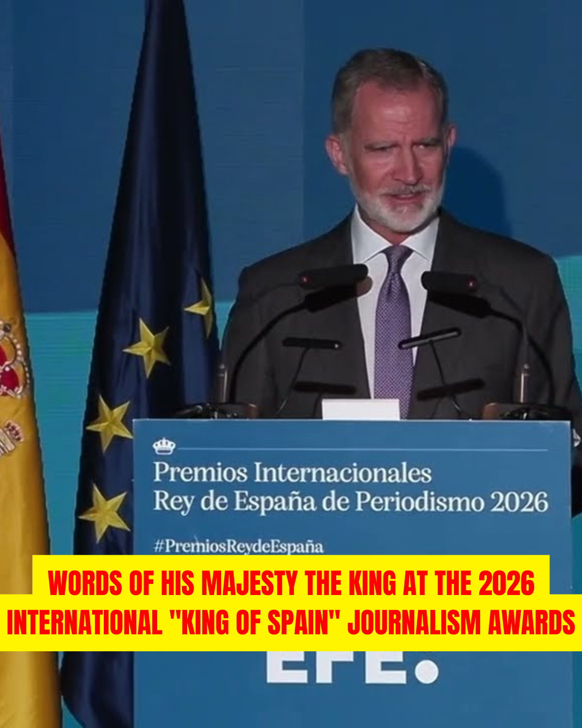 FELIPE VI ELEVA LA VOZ DEL ‘MEJOR OFICIO DEL MUNDO’ EN UNA GALA QUE HONRA LA VERDAD