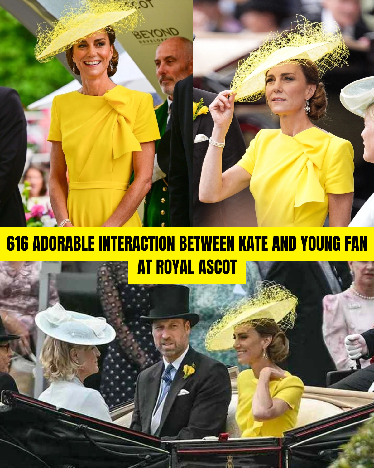616 Adorable Interaction Between Kate and Young Fan at Royal Ascot