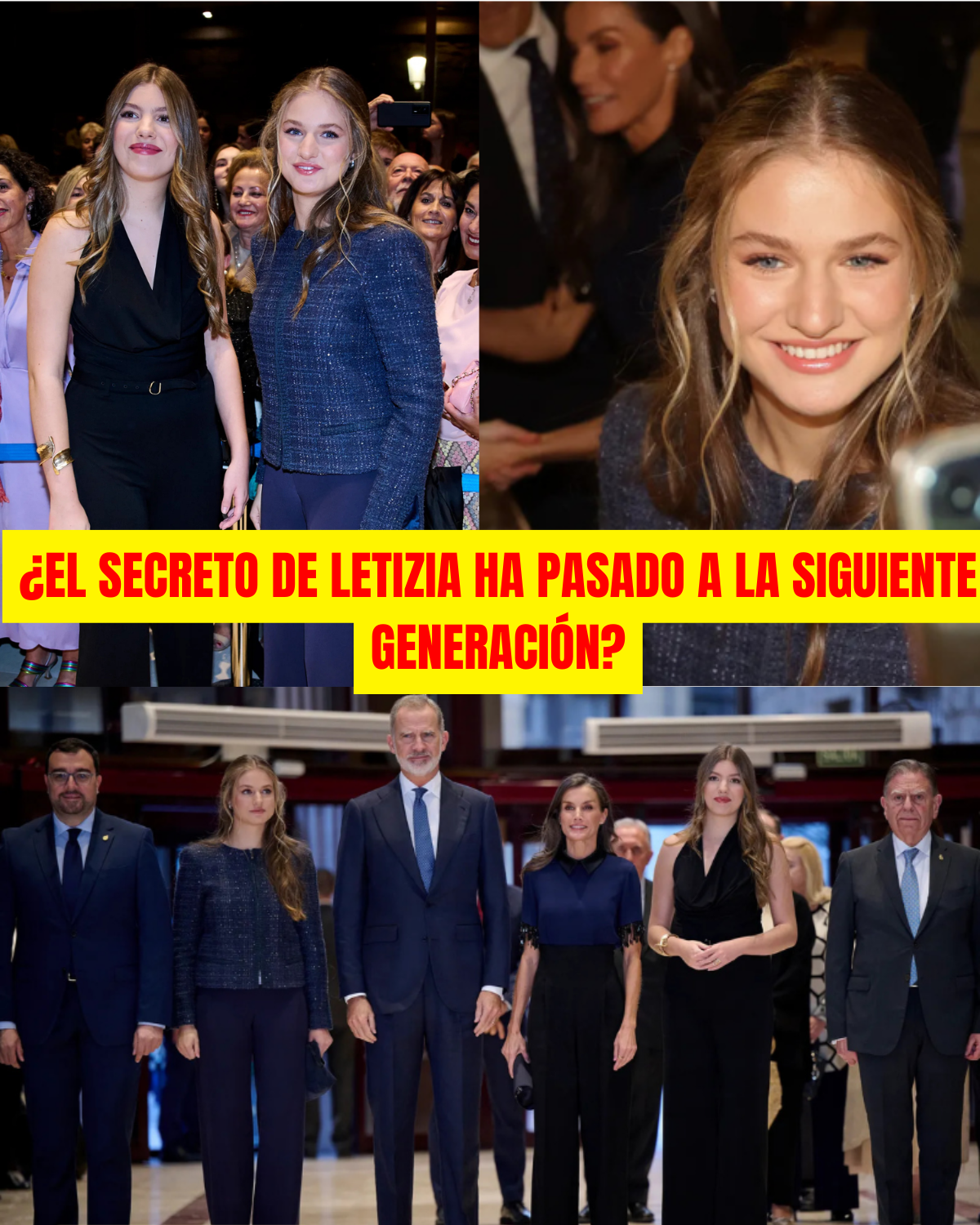 La princesa Leonor y su hermana "copian" el estilo de la reina Letizia: las tres integrantes de la familia real española son igualmente bellas.