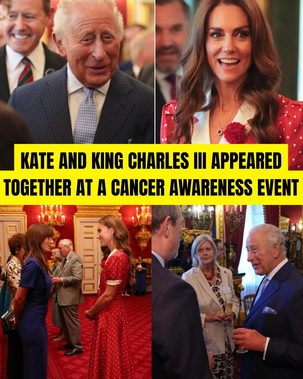 Kate and King Charles III appeared together at a cancer awareness event.