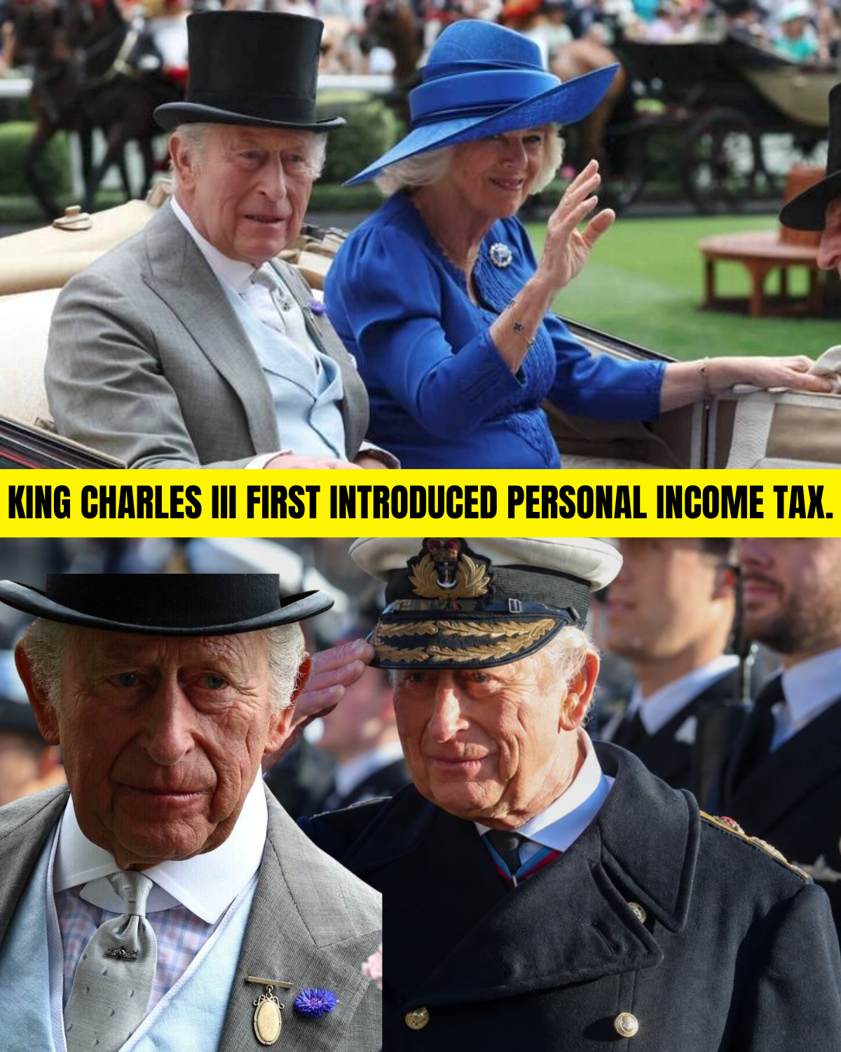 King Charles III first introduced personal income tax.