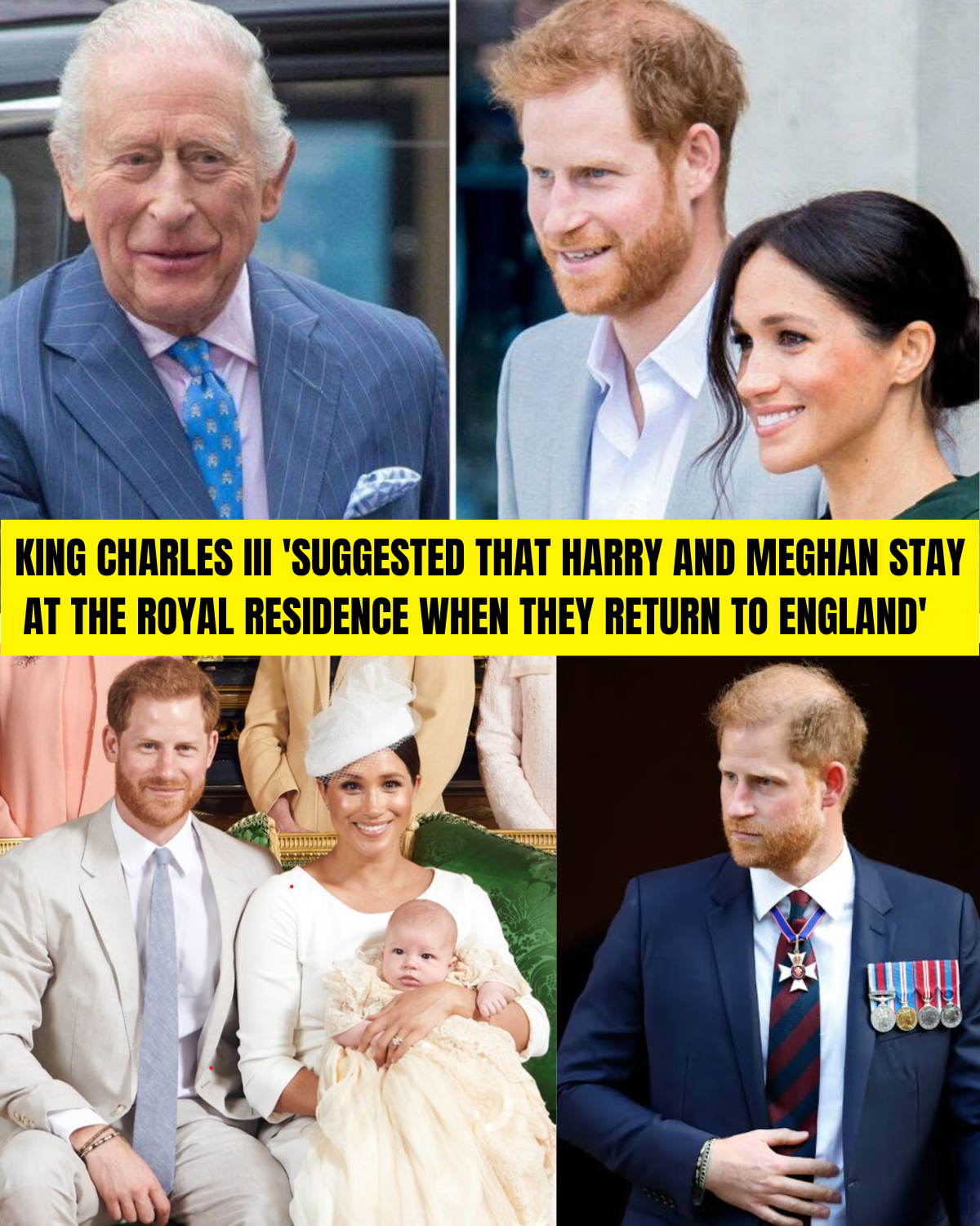 King Charles III 'suggested that Harry and Meghan stay at the royal residence when they return to England'.