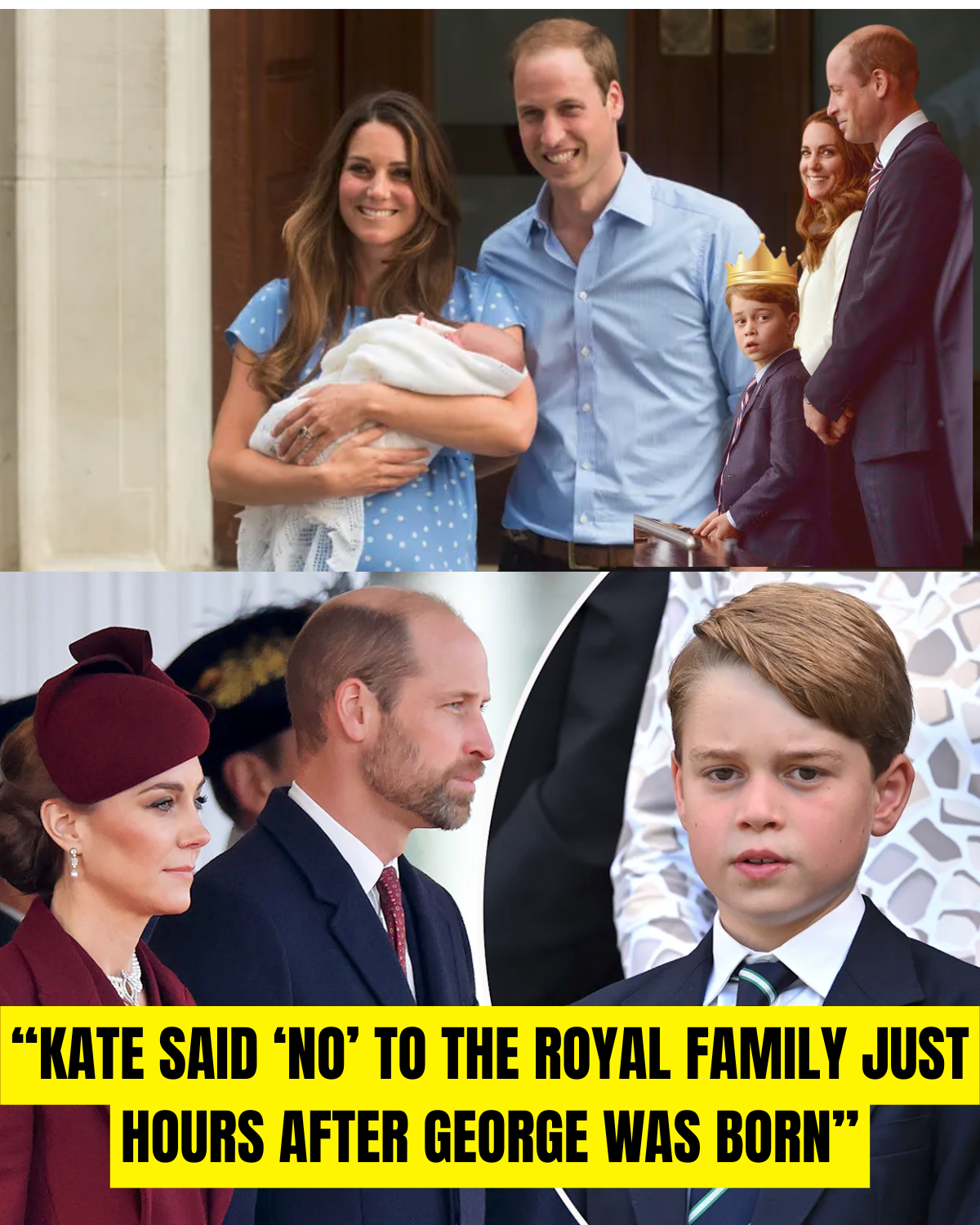 “KATE SAID ‘NO’ TO THE ROYAL FAMILY JUST HOURS AFTER GEORGE WAS BORN”: THE BOLD DECISION THAT FORCED THE PALACE TO WAIT