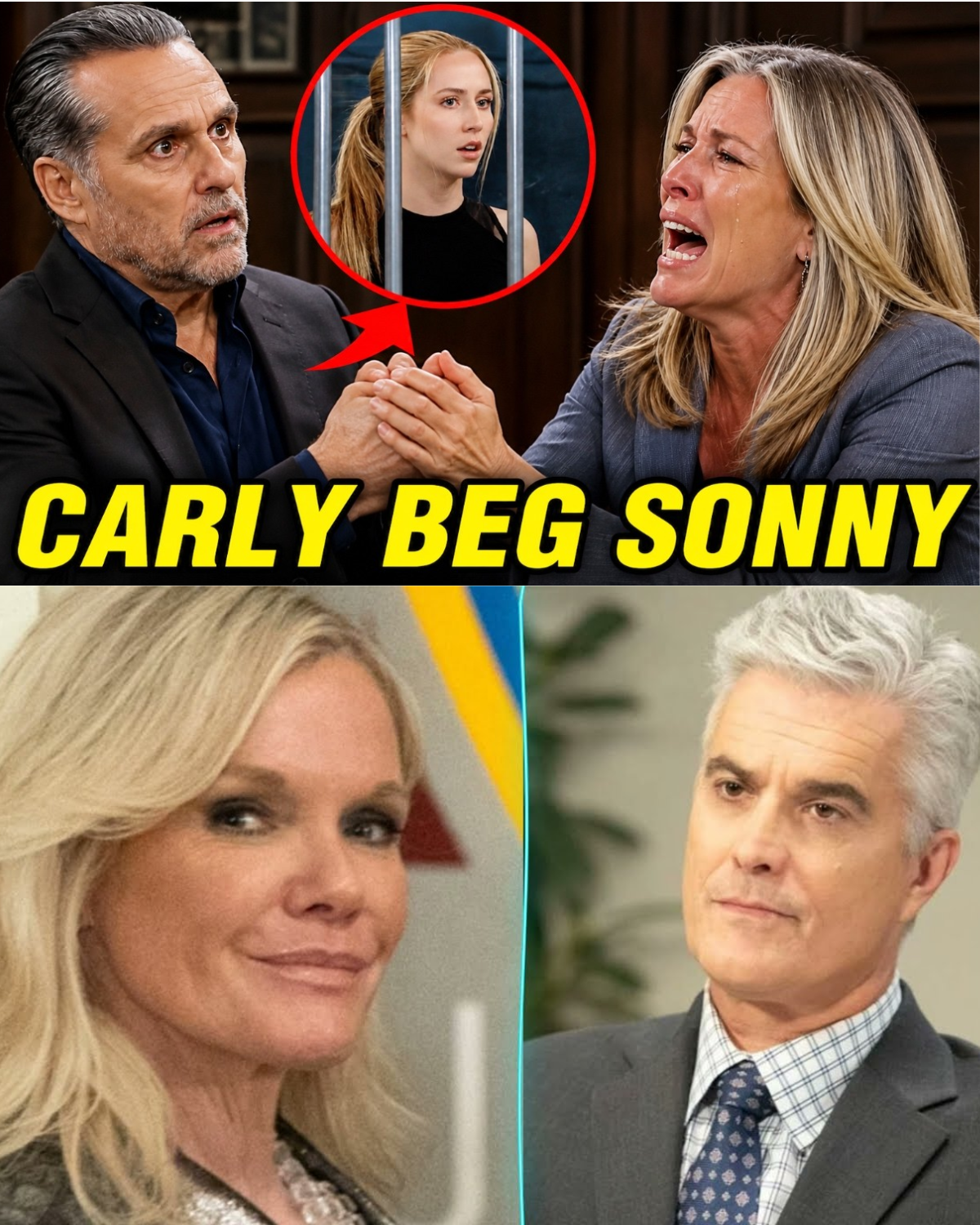 GENERAL HOSPITAL REVIEW: CARLY KNEELS BEFORE SONNY — WHEN A MOTHER IS WILLING TO SACRIFICE EVERYTHING TO SAVE JOCELYN