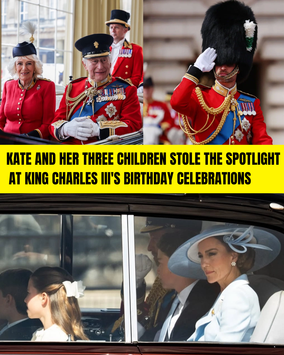 Kate and her three children stole the spotlight at King Charles III's birthday celebrations.