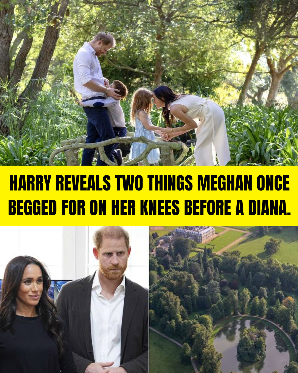 Harry reveals two things Meghan once begged for on her knees before a Diana.