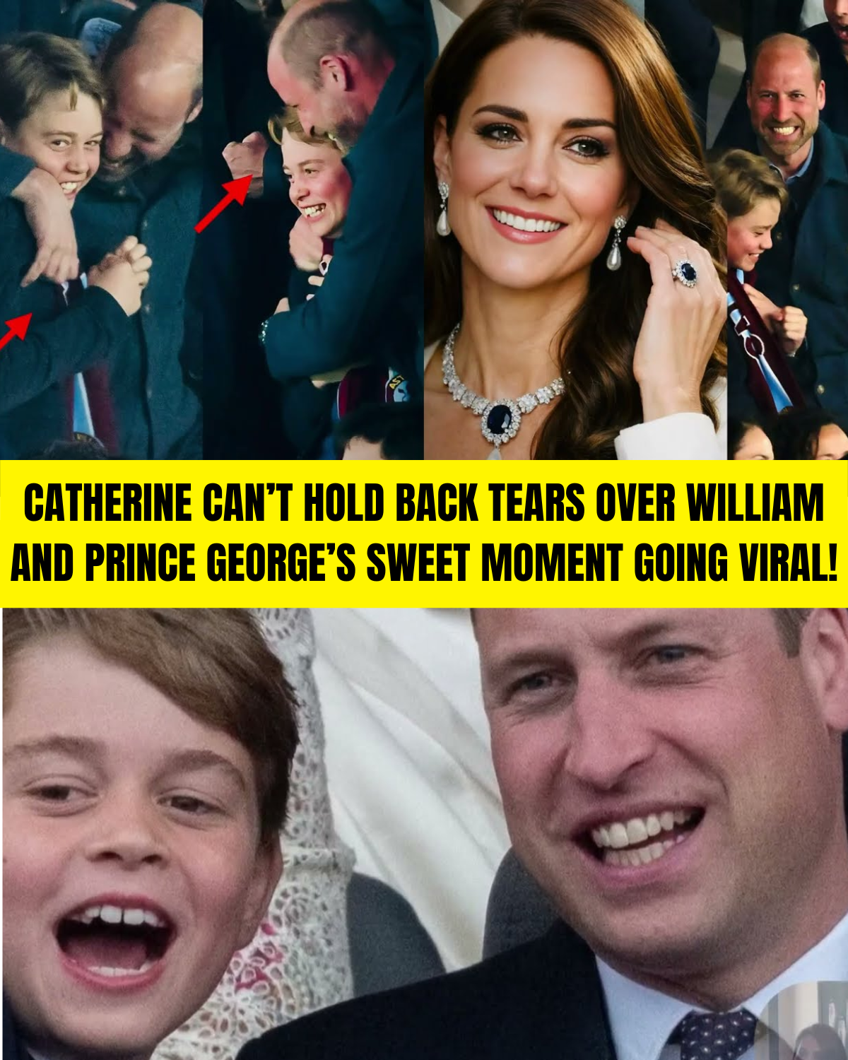 Catherine Can’t Hold Back Tears Over William and Prince George’s Sweet Moment Going Viral!