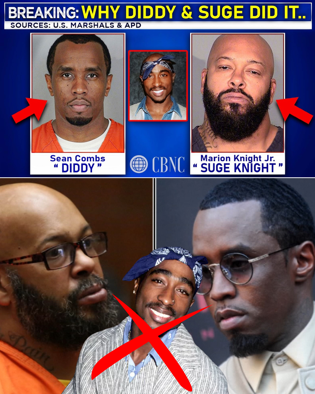 TUPAC’S CASE EXPLODES AGAIN: KEFFE D POINTS THE FINGER AT DIDDY AND SUGE KNIGHT AS HIP-HOP’S DARKEST MYSTERY TAKES ANOTHER SHOCKING TURN