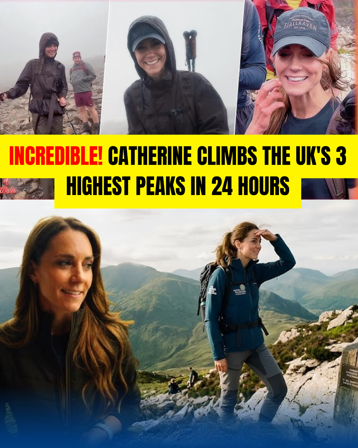Incredible! Catherine Climbs the UK's 3 Highest Peaks in 24 Hours-Her Emotional Message Goes Viral