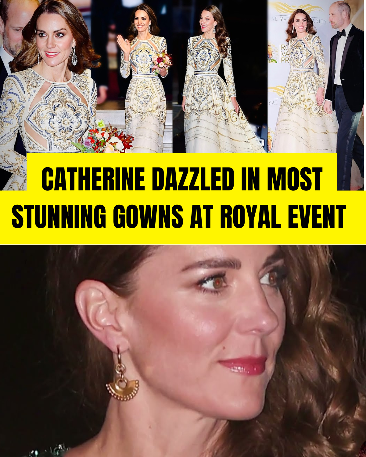 KATE MIDDLETON AND THE SAPPHIRE BLUE GOWN SEEN AS A SIGN OF A FUTURE QUEEN