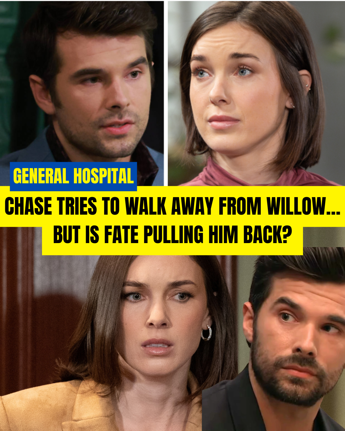 GENERAL HOSPITAL REVIEW: CHASE TRIES TO WALK AWAY FROM WILLOW… BUT IS FATE PULLING HIM BACK? 🔥
