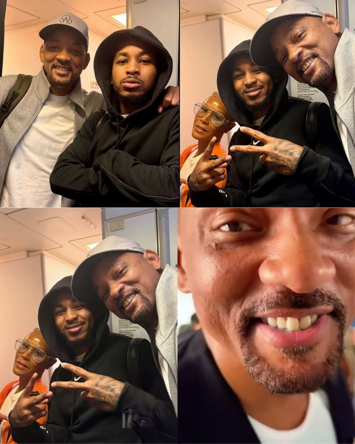 Sky-High Celebrity Encounter: DDG Meets Will &amp; Jada Smith on a Luxurious $30K Flight from France!
