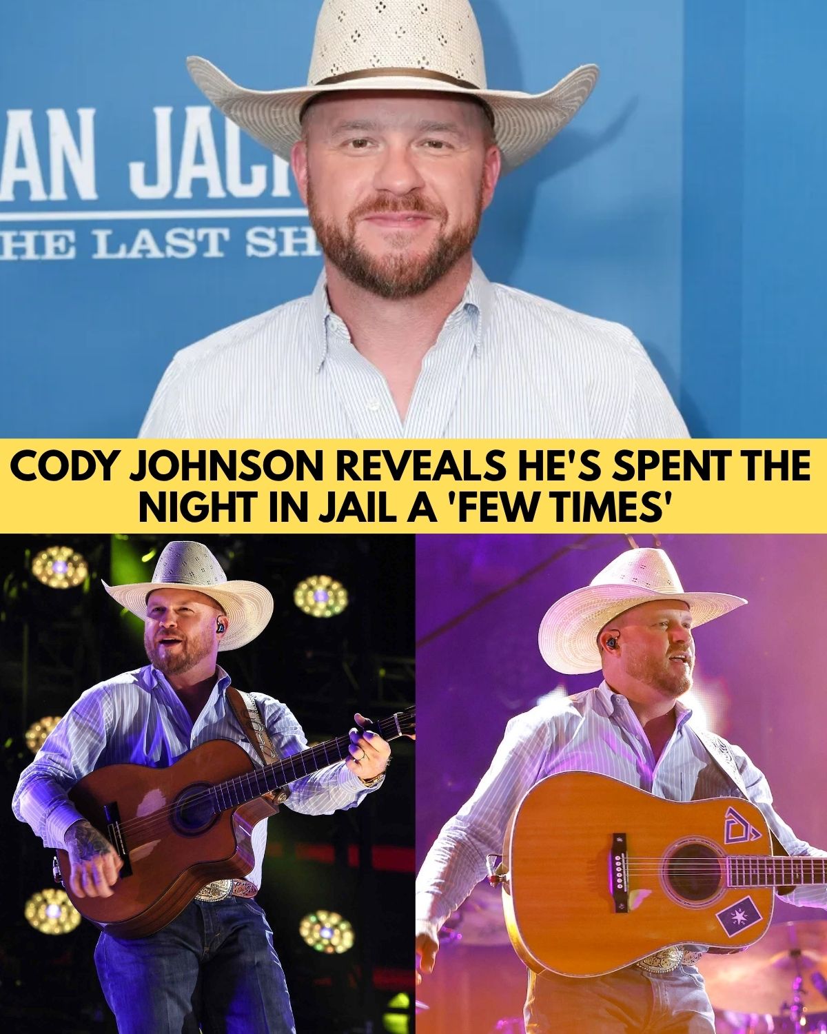 Cody Johnson Reveals He Spent Nights in Jail: "I'm Not a Saint"