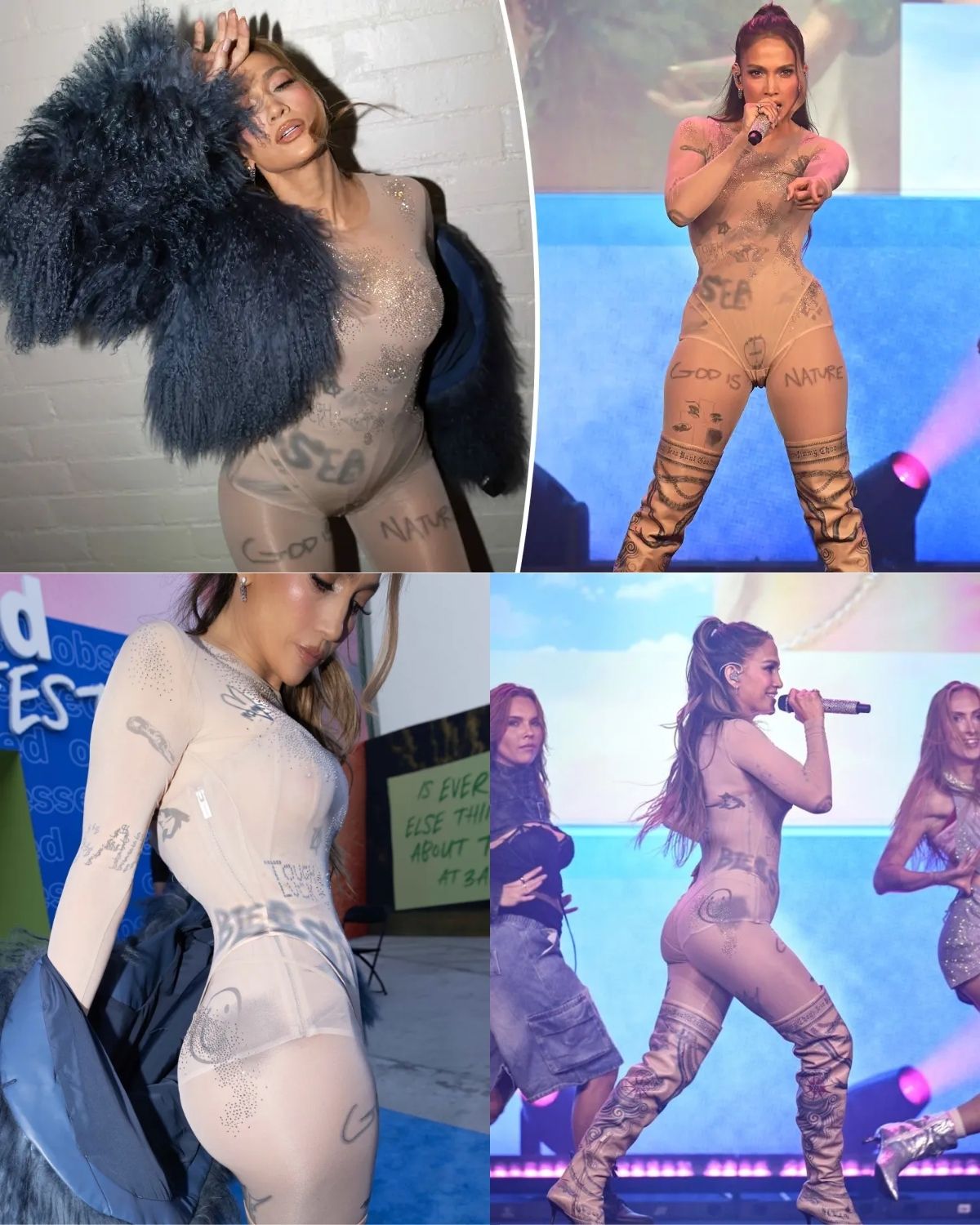 Jennifer Lopez Stuns in Nude Illusion Bodysuit During Surprise Prime Video Fest Performance
