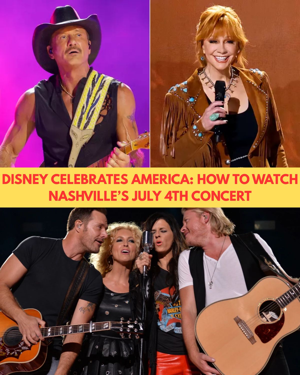 Disney Announces Massive July 4 Concert in Nashville Featuring Tim McGraw, Reba McEntire and More