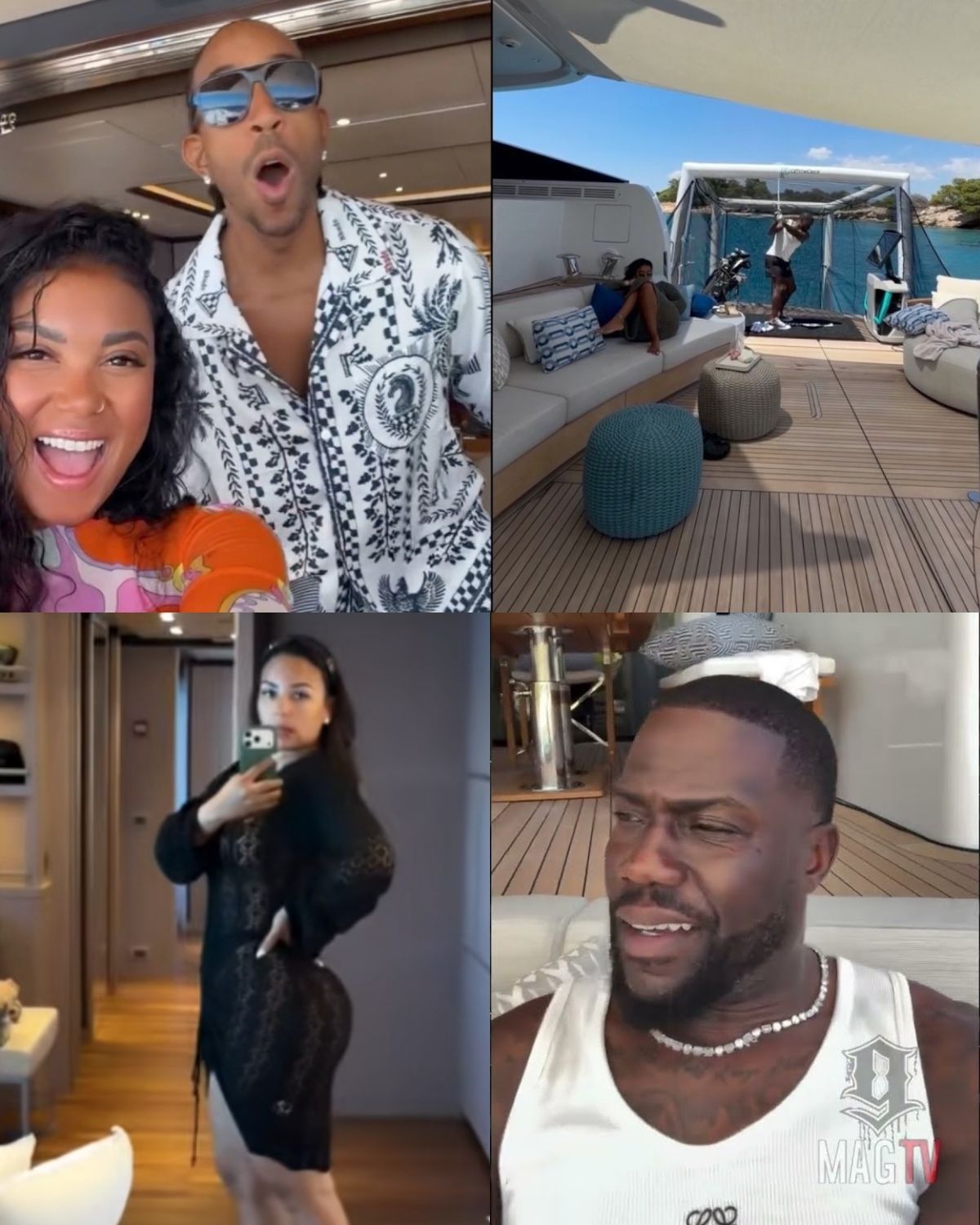 Ludacris and Kevin Hart's Epic Mega Yacht Getaway: A Luxurious Escape with Their Wives!