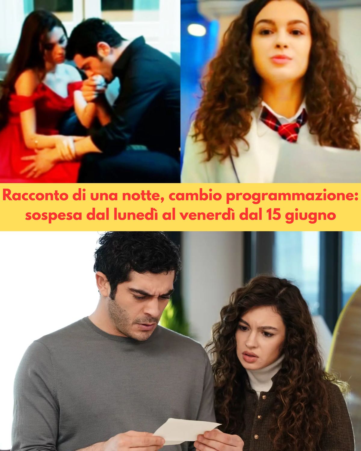 Canale 5 cambia tutto: Racconto di una notte sparisce dal pomeriggio