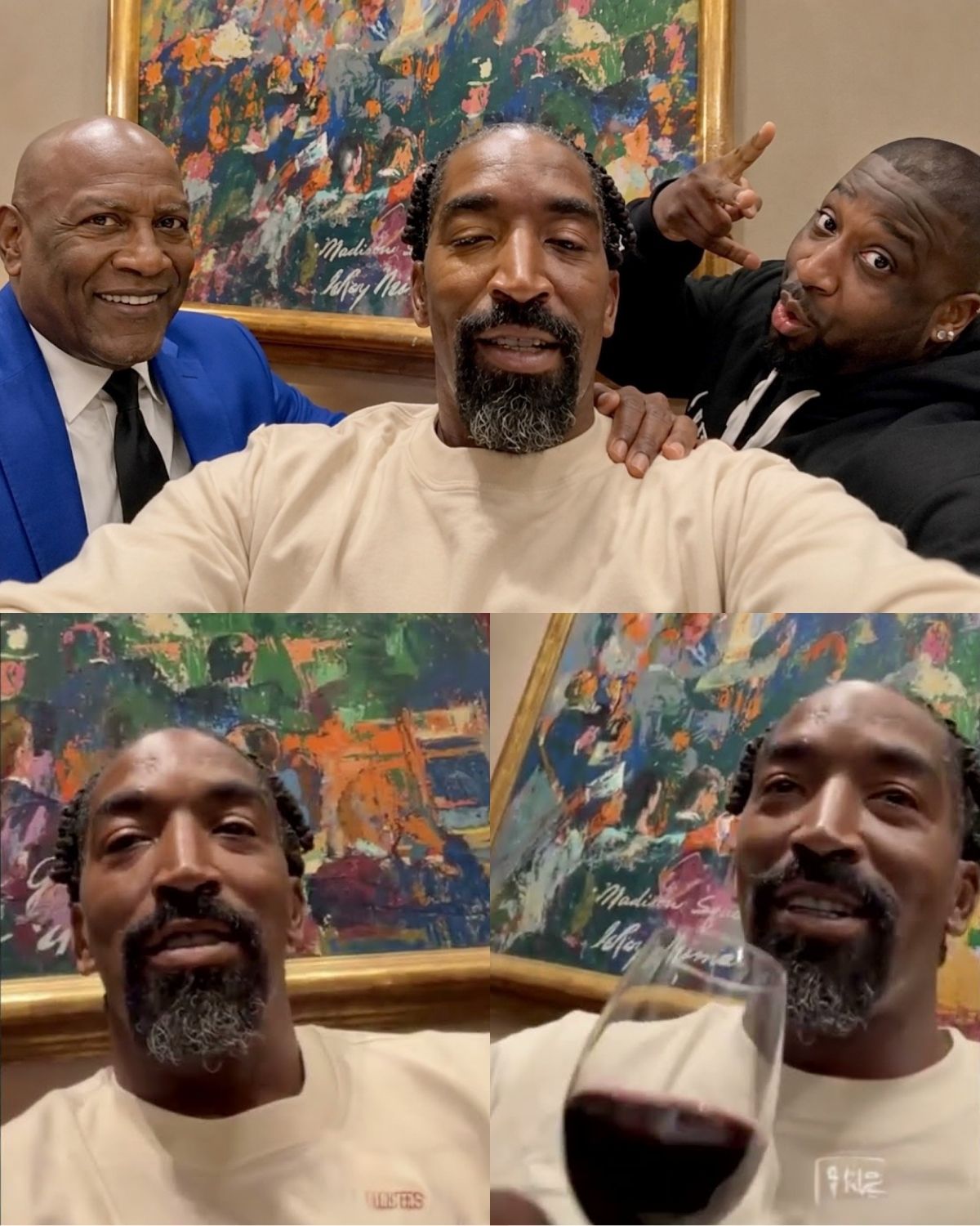 Epic Reunion: J.R. Smith Joins Spencer Haywood &amp; Raymond Felton for Knicks vs. Spurs Showdown!