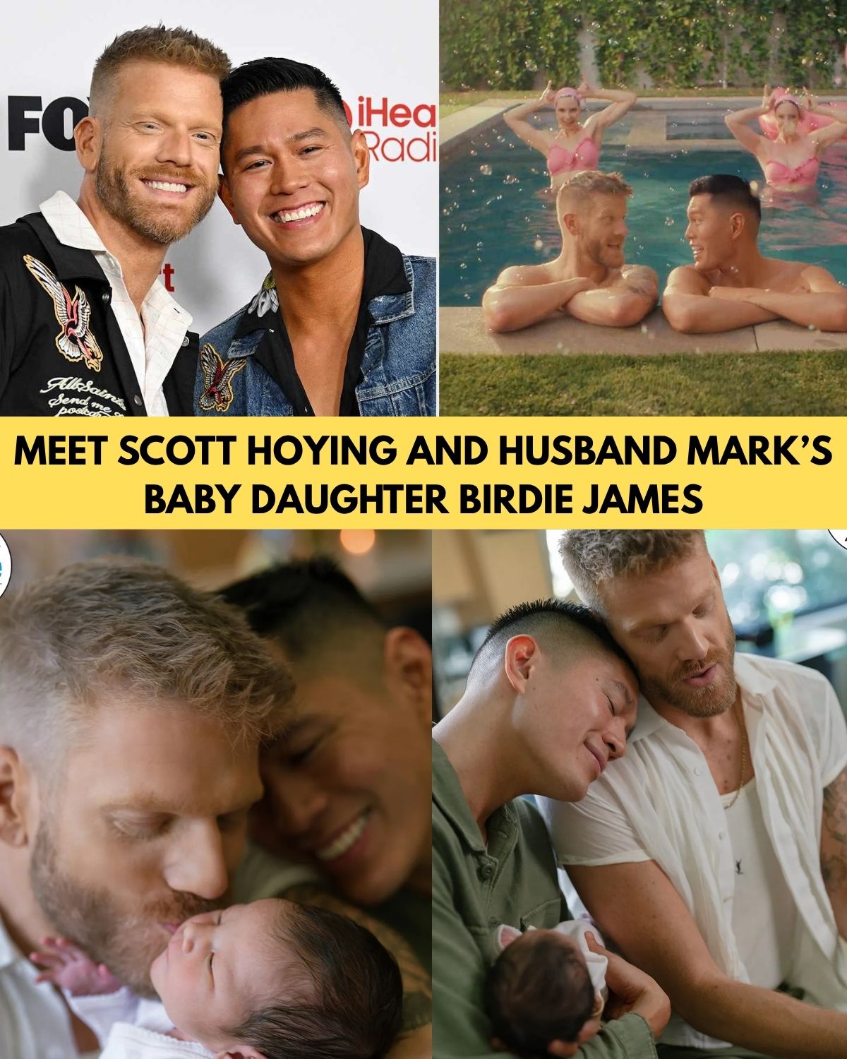 Scott Hoying and Husband Mark Share Adorable First Photos of Baby Birdie — And Fans Can't Get Enough