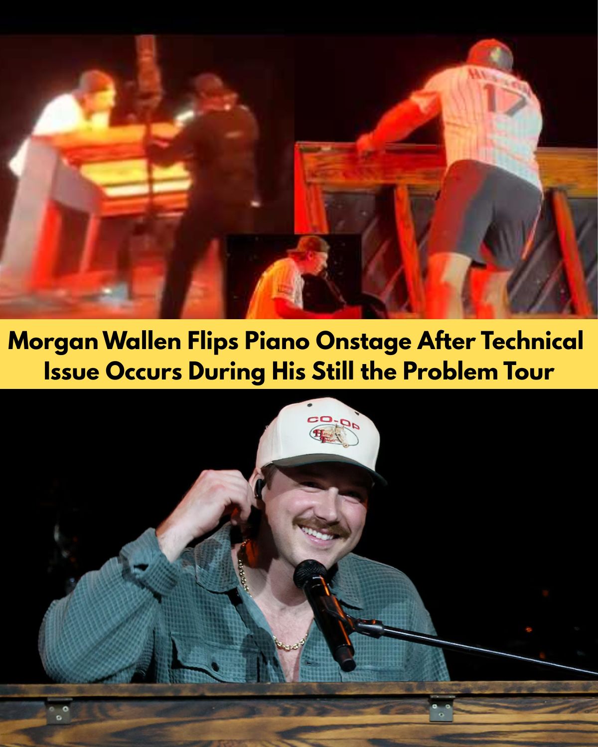 Fans Gasped When Morgan Wallen Suddenly Flipped a Piano Mid-Show — The Reason Behind It Has Everyone Talking