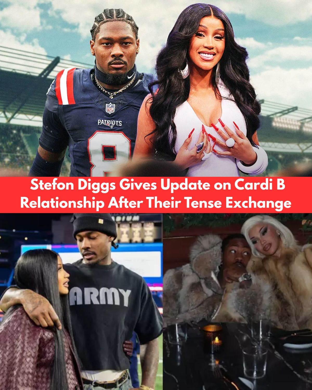 Stefon Diggs Breaks Silence on Cardi B Relationship After Viral Tense Exchange