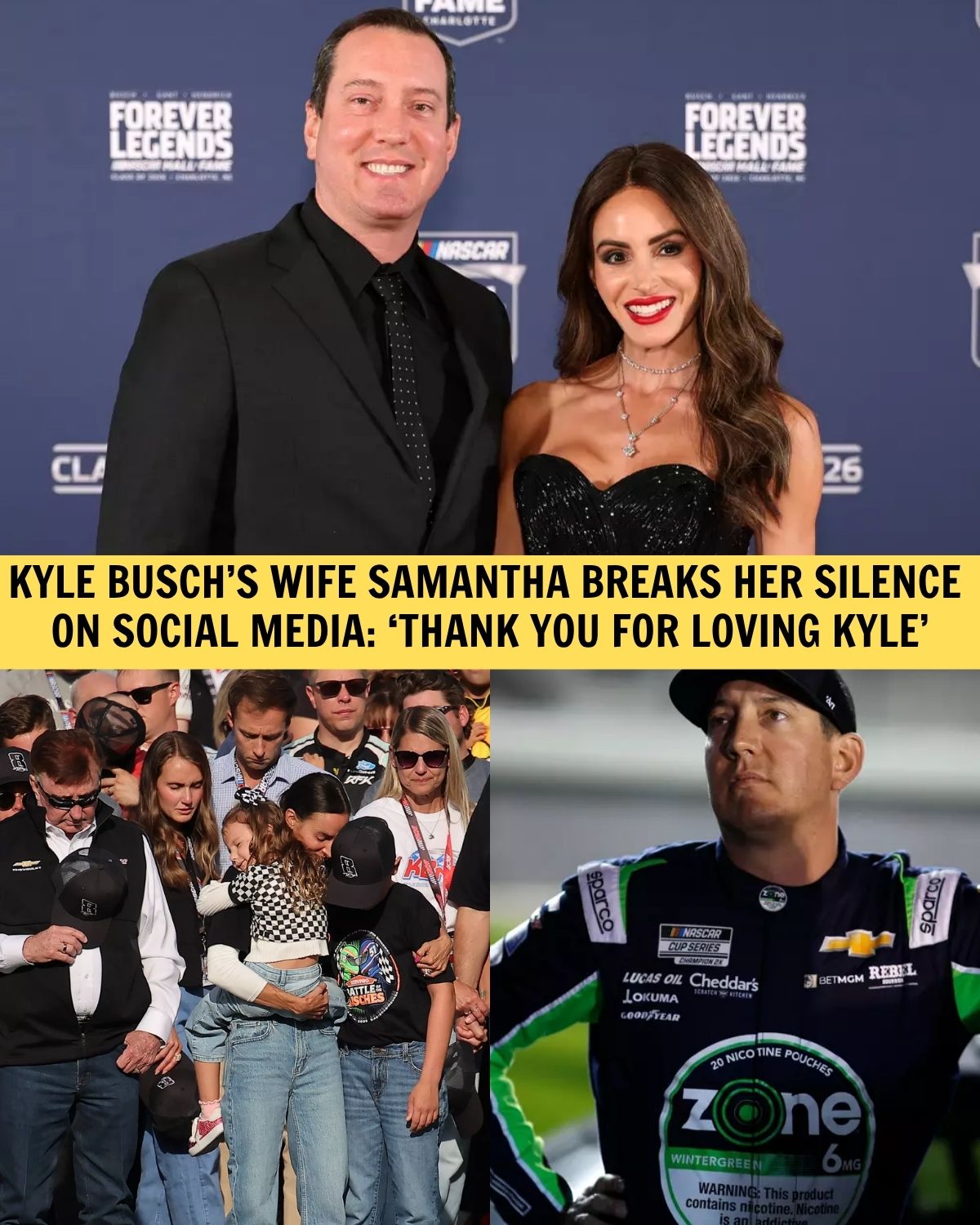 Kyle Busch’s Wife Just Sent an Emotional Message to Fans — And It’s Hitting NASCAR Supporters Right in the Heart