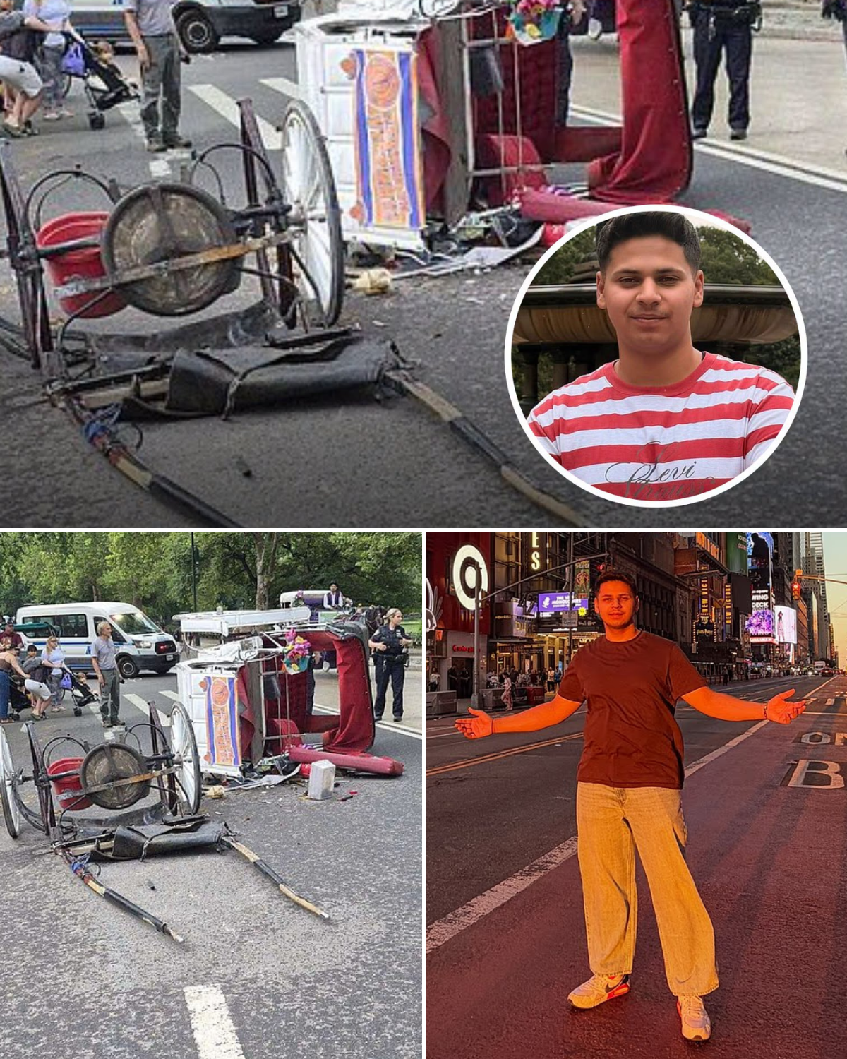Teen tourist thrown to death by Central Park horse was trying to save mom who flew out of carriage during family's first visit to Big Apple