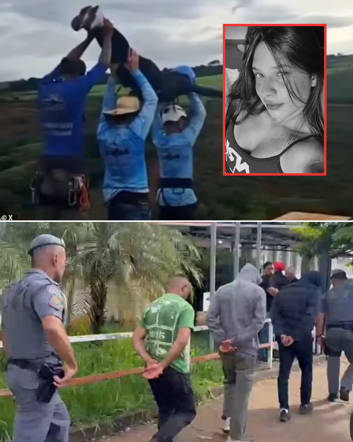 Men who threw young female bungee jumper to her death in horrifying video FLED after realizing they forgot to attach the cord