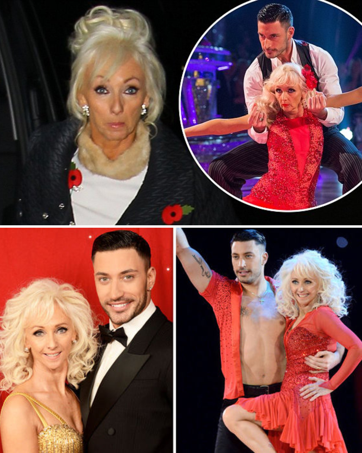 A once-overlooked moment: Debbie McGee's partner Giovanni Pernice twists his shoulder... as she's seen looking downcast leaving rehearsals without the dancer