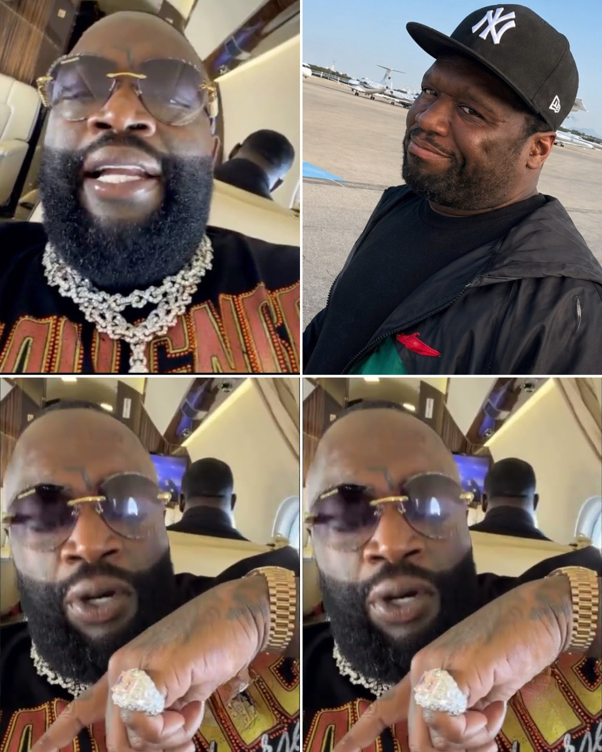 "Where Dat Starlink At" Rick Ross Pops Off On 50 Cent After $700K Jet Internet Upgrade! 🛩