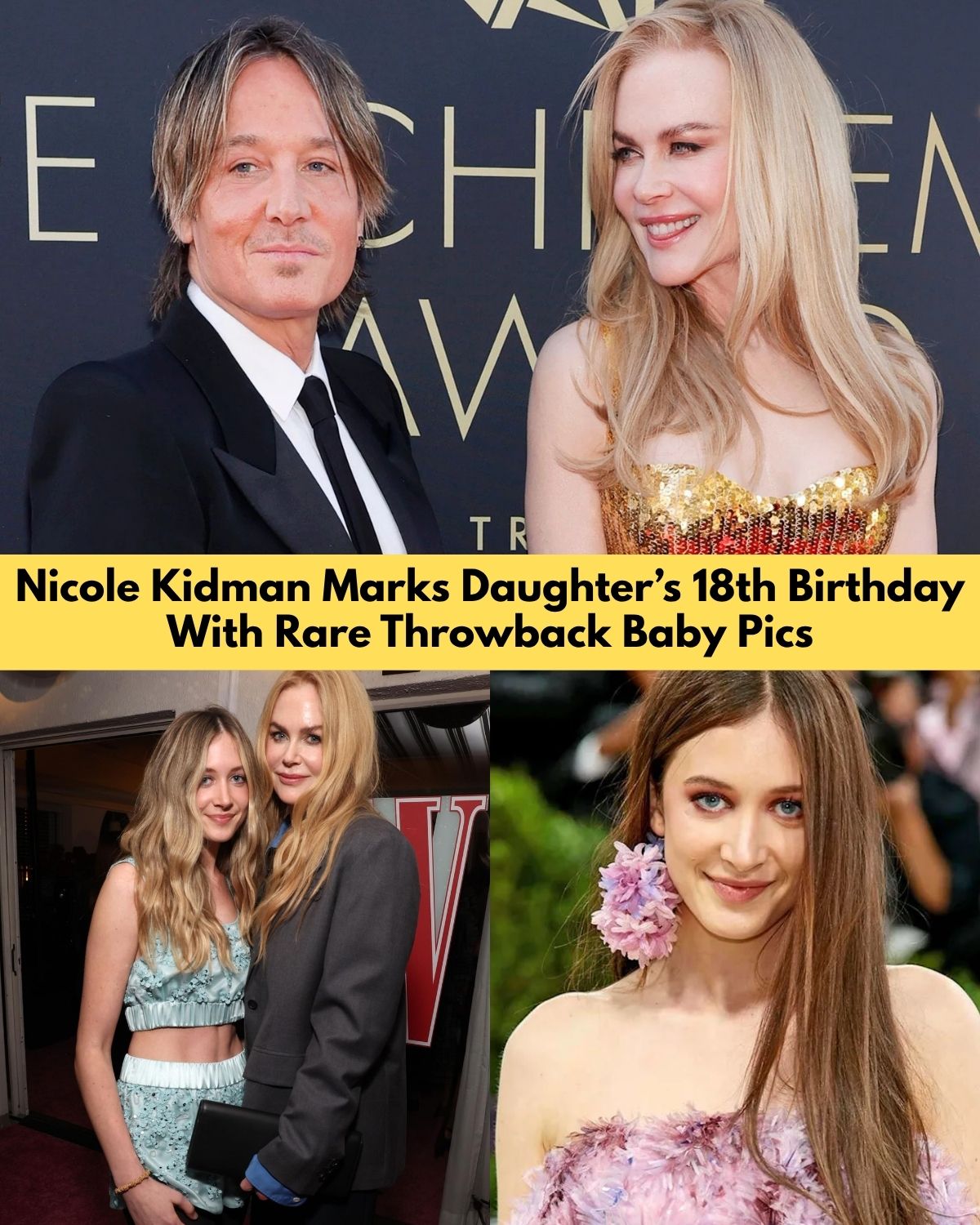 Nicole Kidman and Keith Urban Celebrate Daughter Sunday Rose’s 18th Birthday After Their Divorce