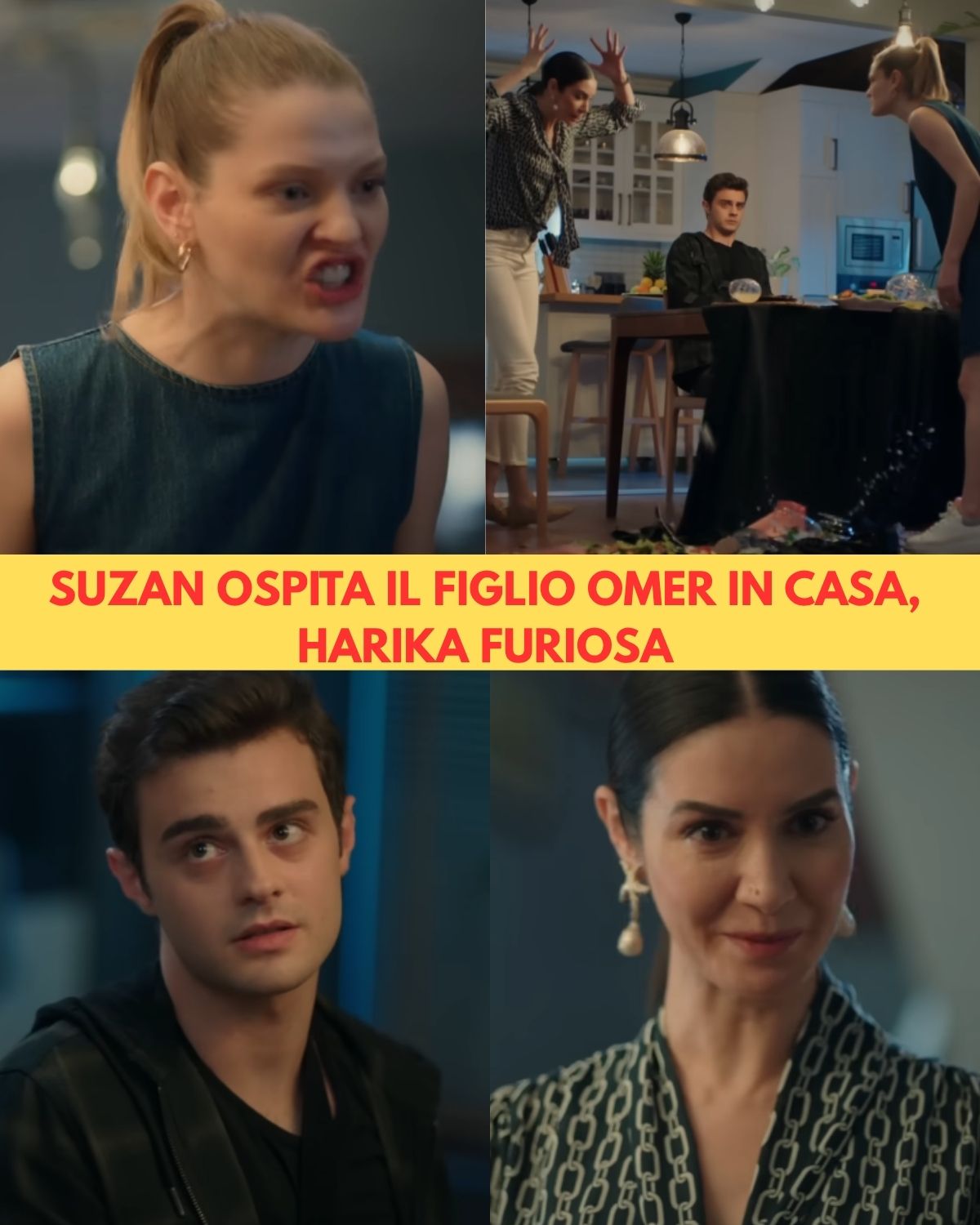 Tutto per la mia famiglia, spoiler 24 luglio: Suzan accoglie Ömer in casa, Harika esplode di rabbia