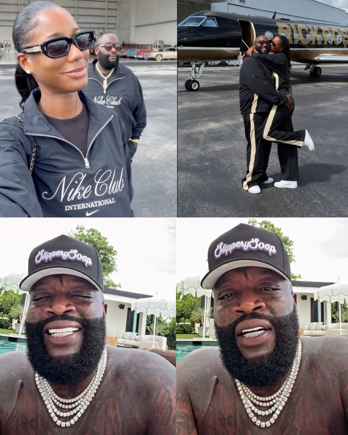 Rick Ross & Jazmine Kendrick Slay in Coordinated Outfits While Promoting Fitness Goals!